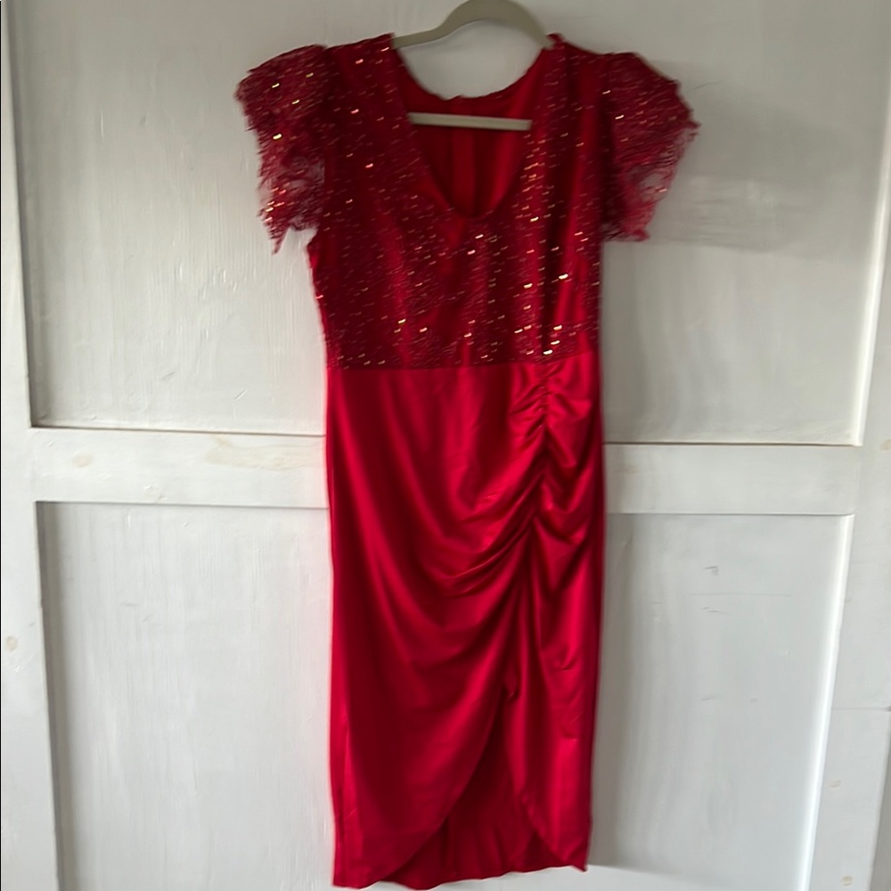 Red Sequin Dress